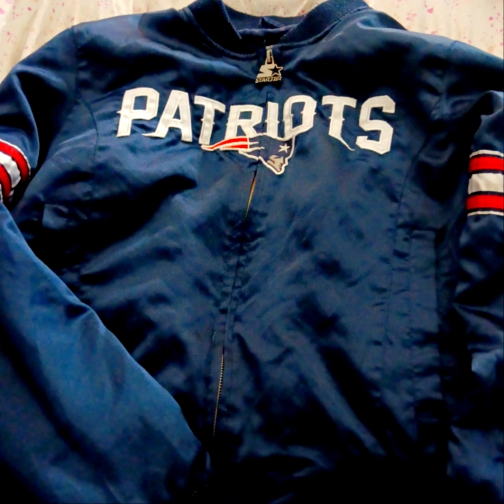 Patriots Navy Varsity Jacket (L)